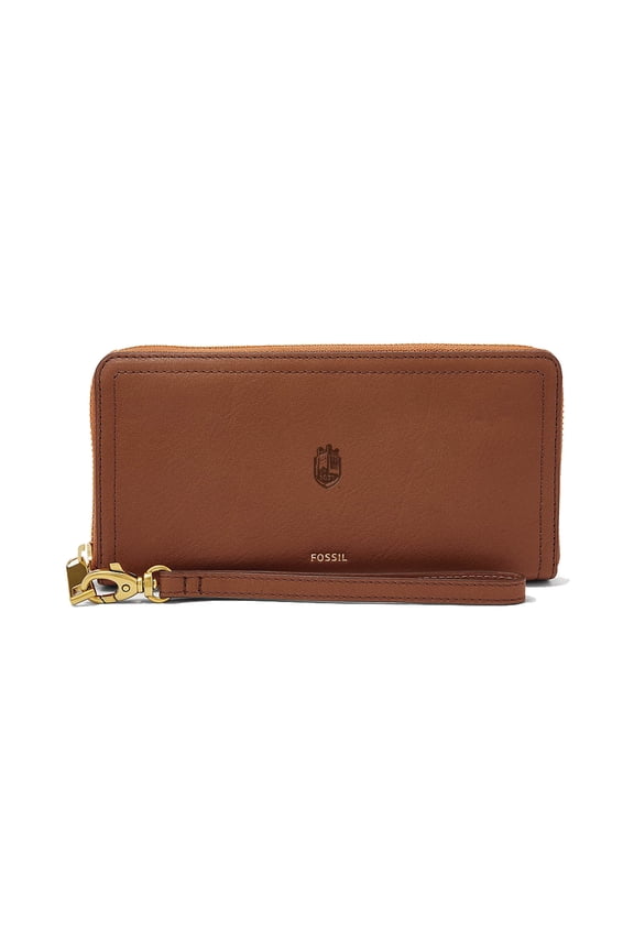 SUNY Geneseo Knights Logan Leather RFID Zip-Around Clutch Wallet