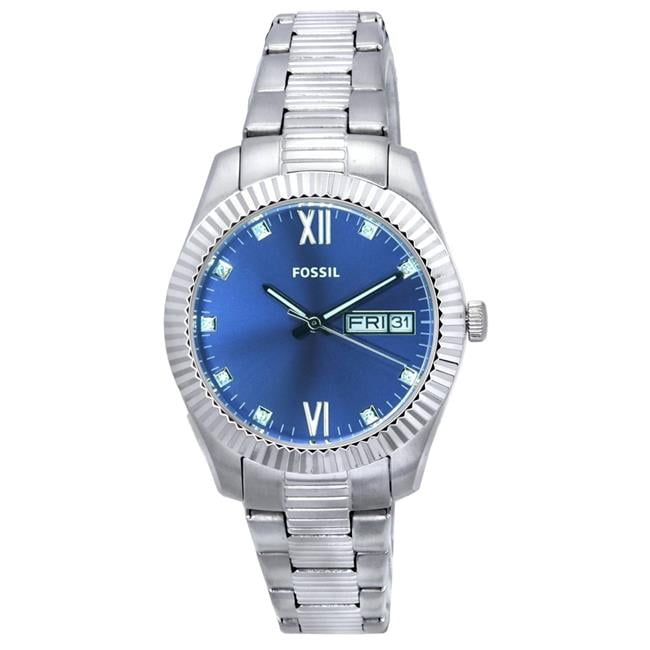 Fossil ES5197 Scarlette Crystal Accents Blue Dial Quartz  display picture 1
