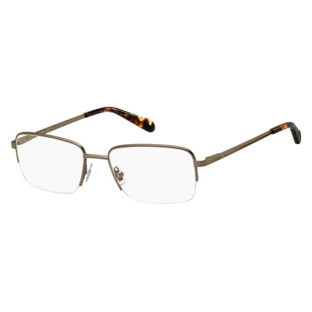 Fossil Semi-Rimless Rectangular Brown Eyeglasses