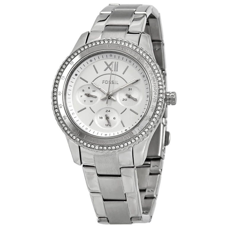 Fossil Women\'s Silver Watch with Crystal Details s-l400.jpg main image 4