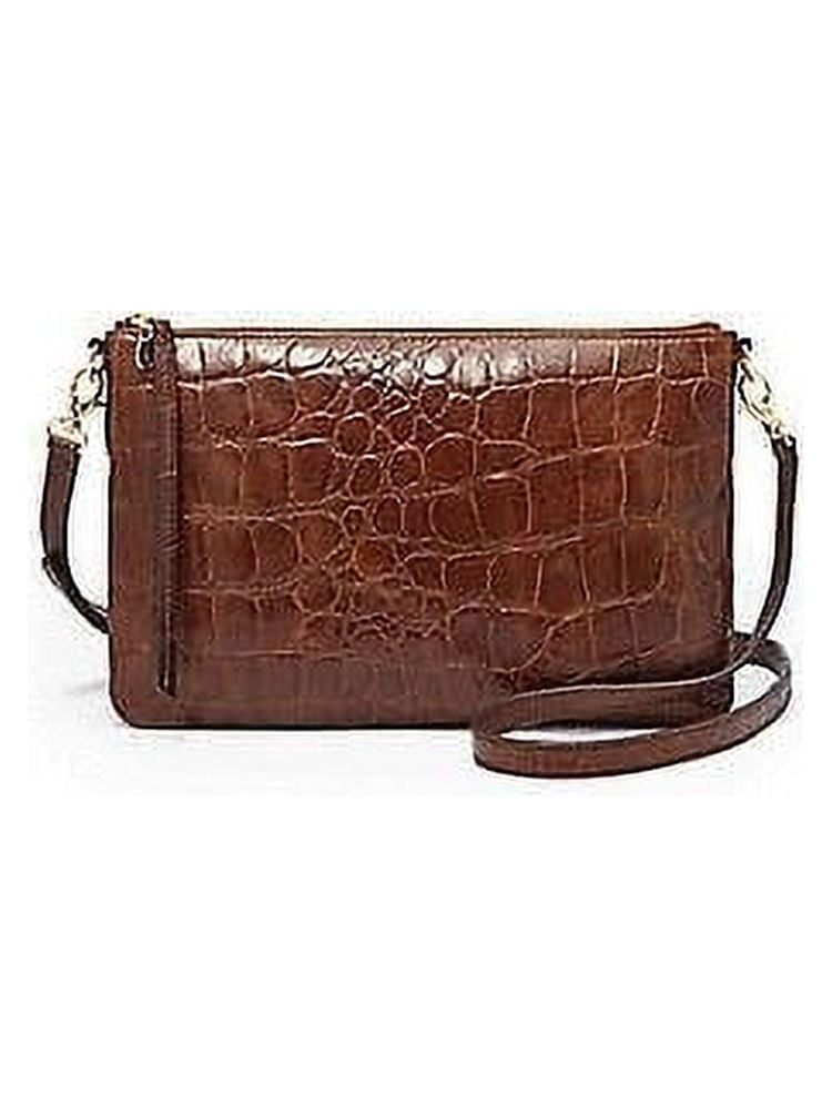 Fossil Brown Leather Crossbody Purse with Croco Senegal Ubuy