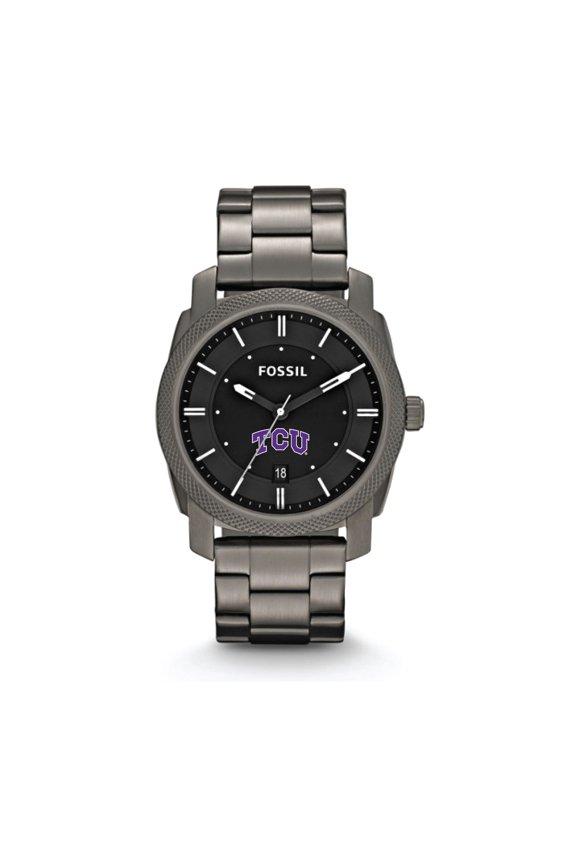 TCU Horned Frogs Machine Smoke Stainless Steel Watch