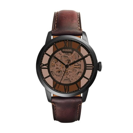 Fossil Townsman Automatic Brown Skeleton Dial Men