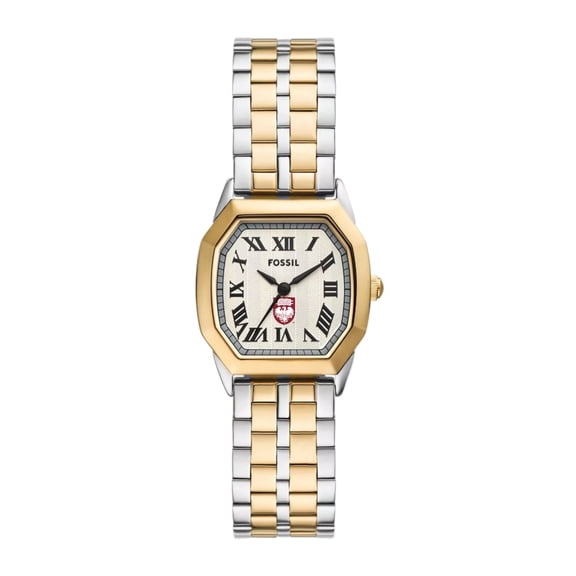 Fossil  UChicago Maroons Harlow Three-Hand Two-Tone Stainless Steel Watch