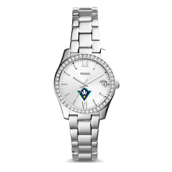 Fossil UNC Wilmington Seahawks Scarlette Mini Three-Hand Date Watch