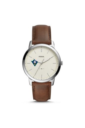 UNC Wilmington Seahawks The Minimalist Brown Leather Watch