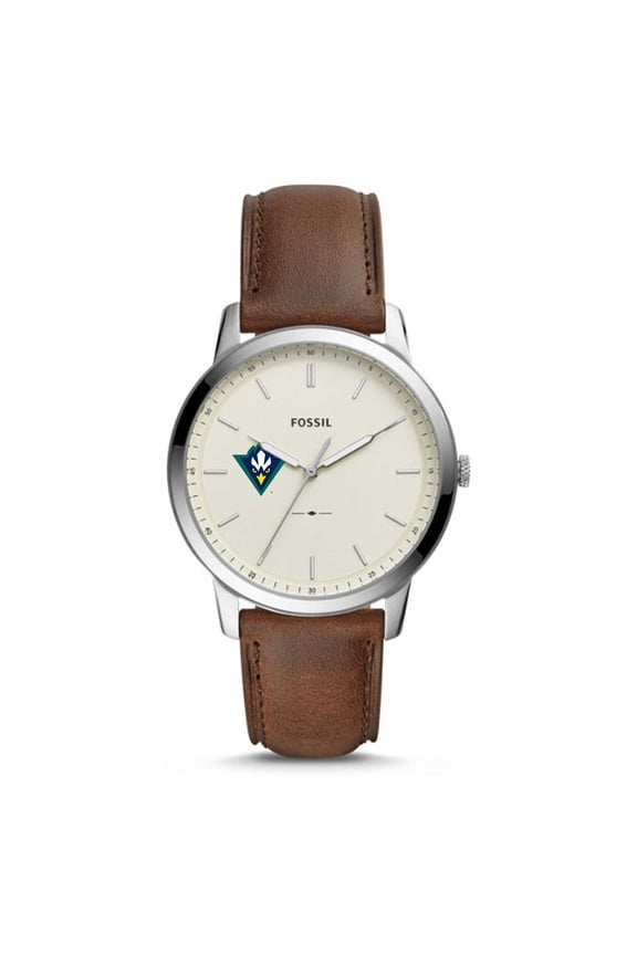 UNC Wilmington Seahawks The Minimalist Brown Leather Watch