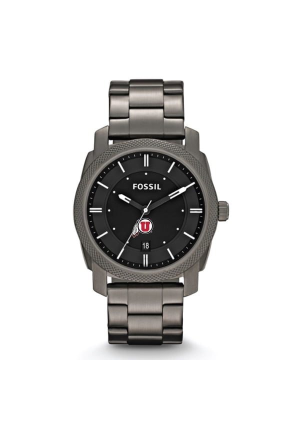 Utah Utes Machine Smoke Stainless Steel Watch
