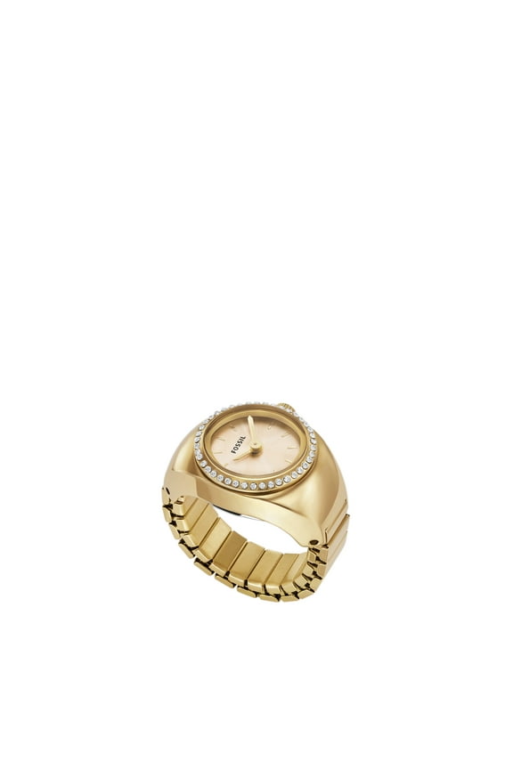 Women's Watch Ring Two-Hand, Gold-Tone Stainless Steel Watch