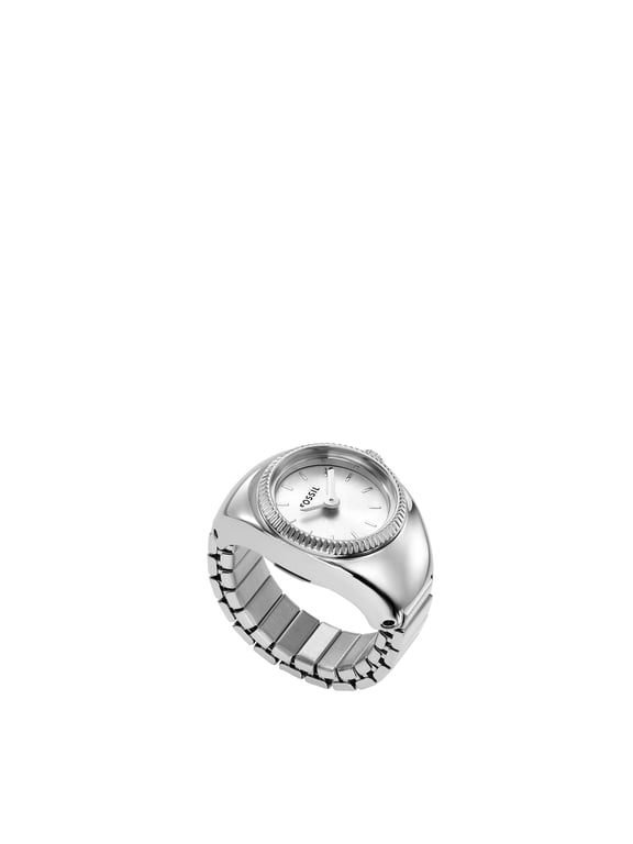 Women's Watch Ring 15mm Two-Hand, Stainless Steel Watch