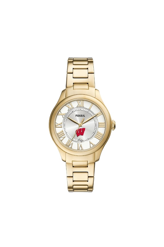 Wisconsin Badgers Gilmore Gold Stainless Steel Watch