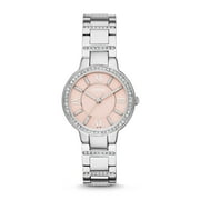 FOSSIL Women Virginia Silver Tone Stainless Steel Watch (Style: ES3504)