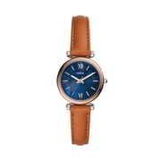 Fossil Women's Carlie Mini Three-Hand, Stainless Steel Watch