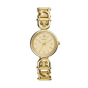Fossil Womens Carlie Three-Hand, Gold-Tone Stainless Steel Watch