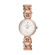 Fossil Womens Carlie 30mm Three-Hand, Rose Gold-Tone Stainless Steel Watch
