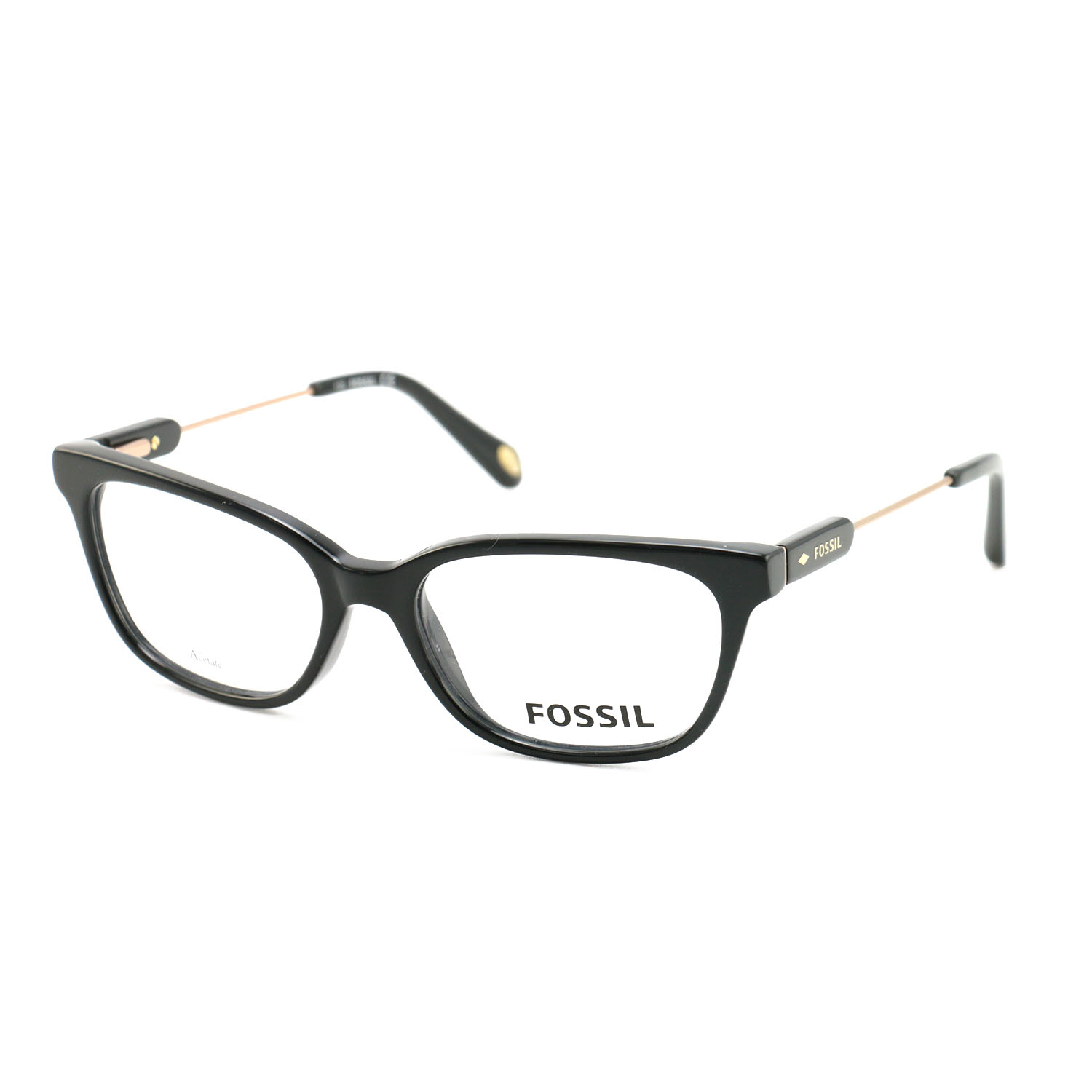 Fossil Cat Eye Women Black Gold Metal Frame Amazon.com: Fossil Female Sunglass style FOS 3082/S  main image 3