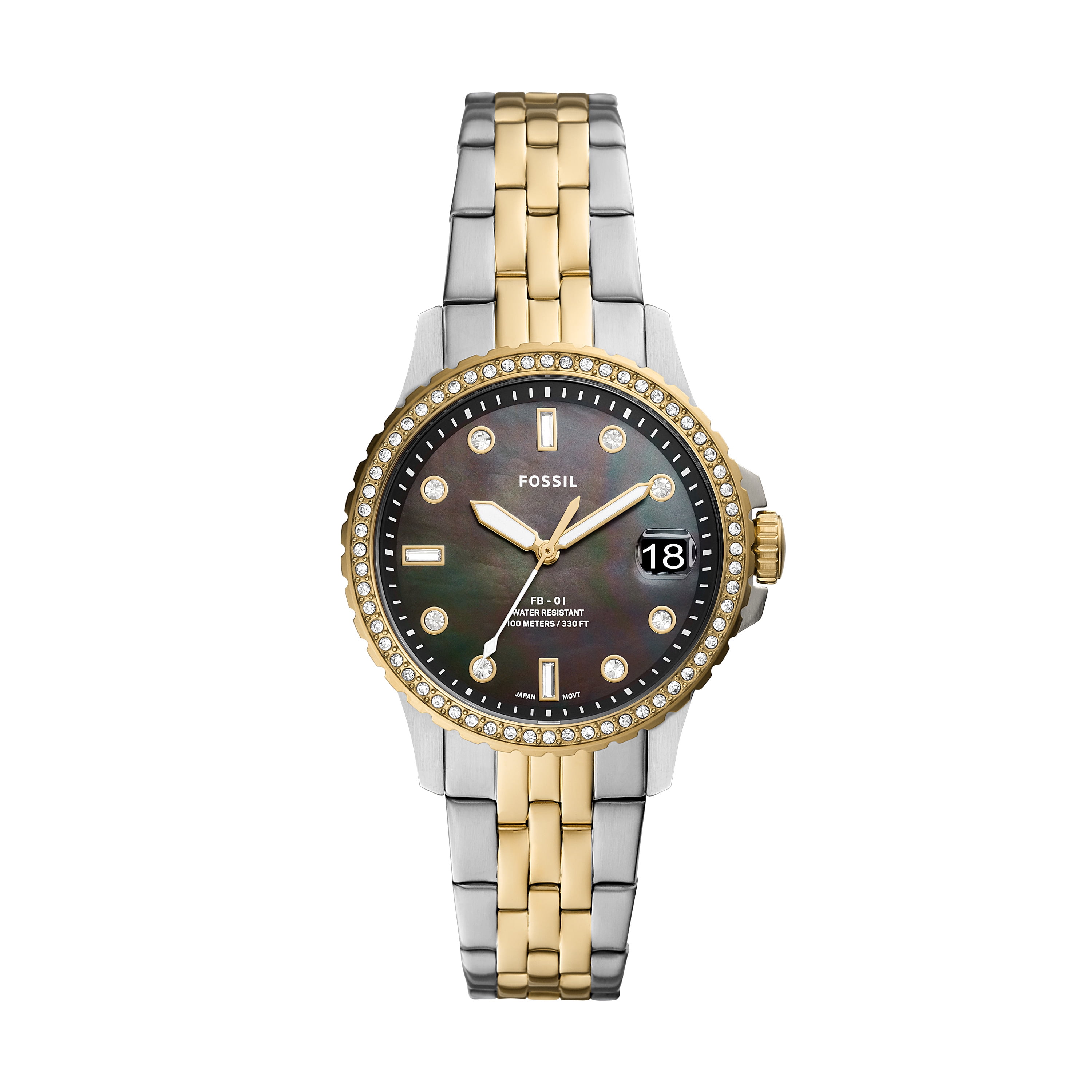 Fossil Women's FB-01 Three-Hand Date, Stainless Steel Watch