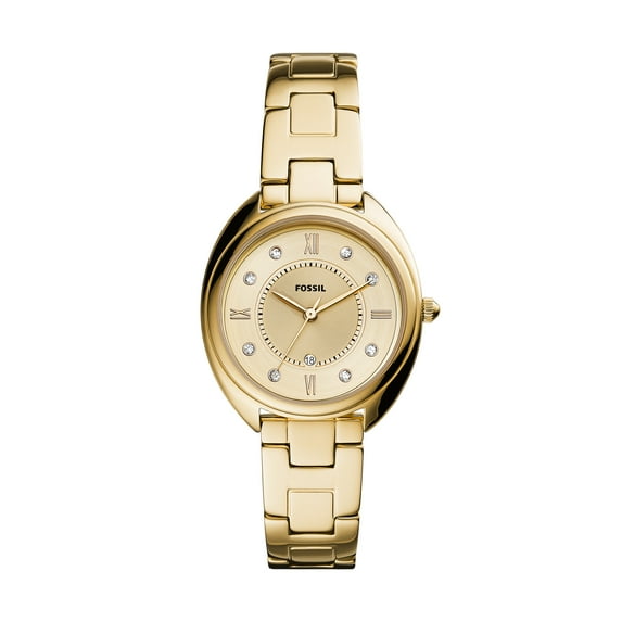 Fossil Women's Gabby Three-Hand Date, Gold-Tone Stainless Steel Watch, ES5071