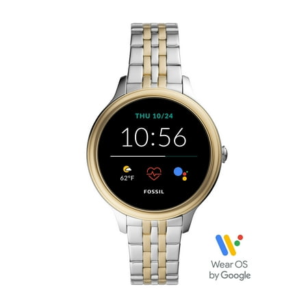 Fossil - Gen 5e Smartwatch 42mm Two-Tone Stainless Steel - Silver and Gold
