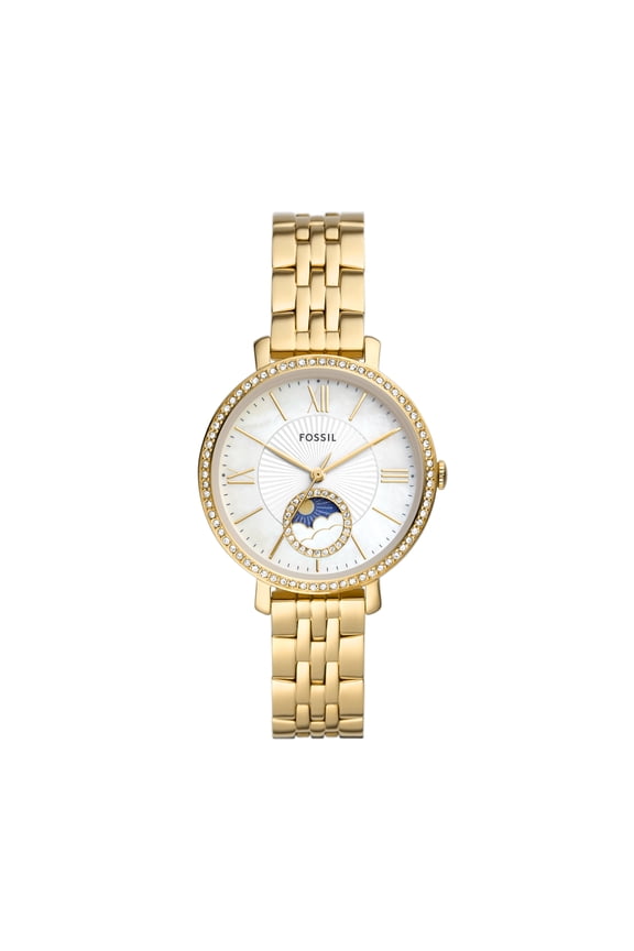 Women's Jacqueline Sun Moon Multifunction, Gold-Tone Stainless Steel Watch