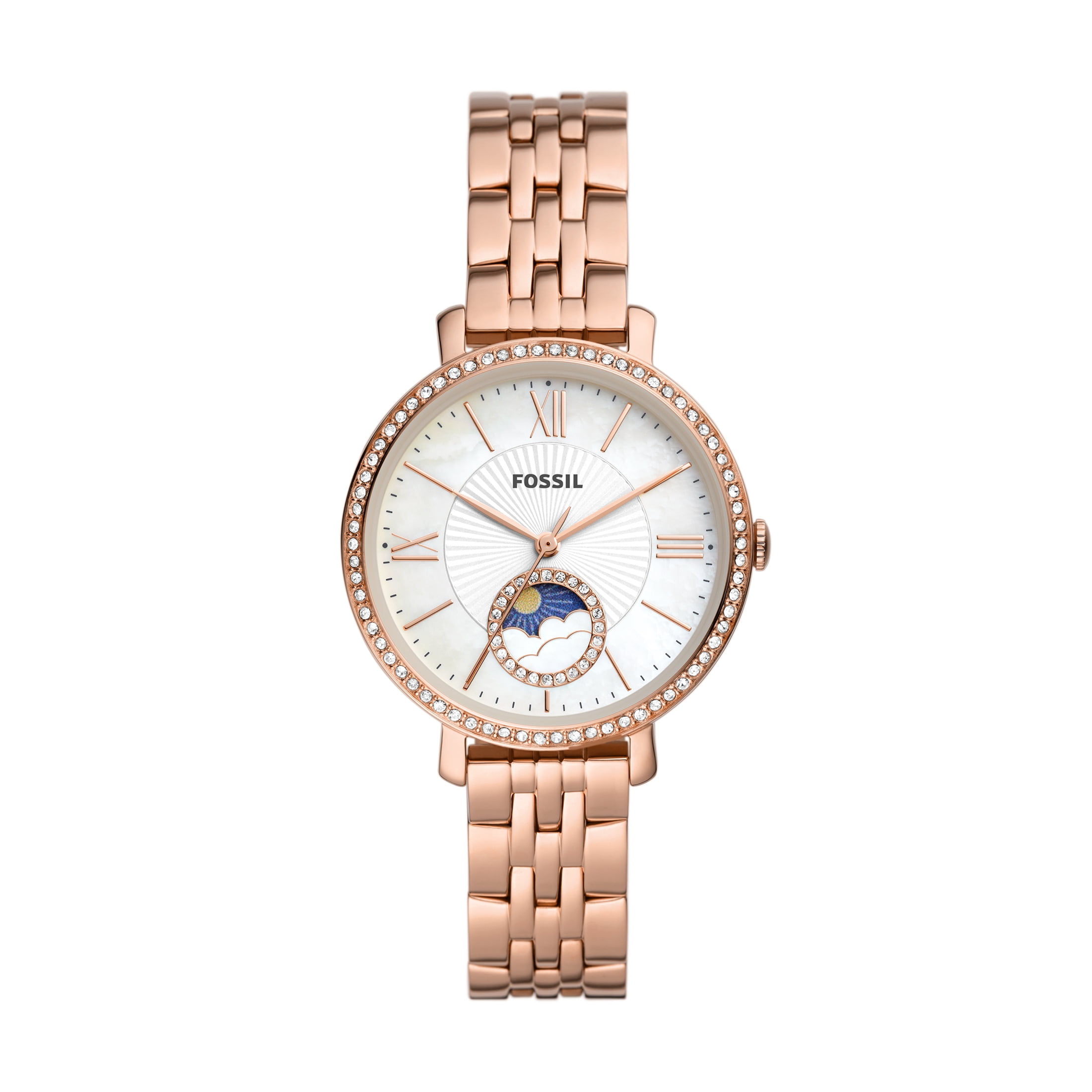カ*ン様 腕時計 JAXIS FOSSIL FolliFollie SONNE Fossil Women's Jacqueline 36mm Sun Moon Multifunction, Rose Gold