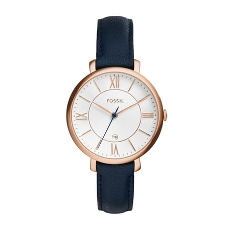 Fossil Women's Jacqueline 36mm Three-Hand Day-Date, Rose Gold-Tone Stainless Steel Watch