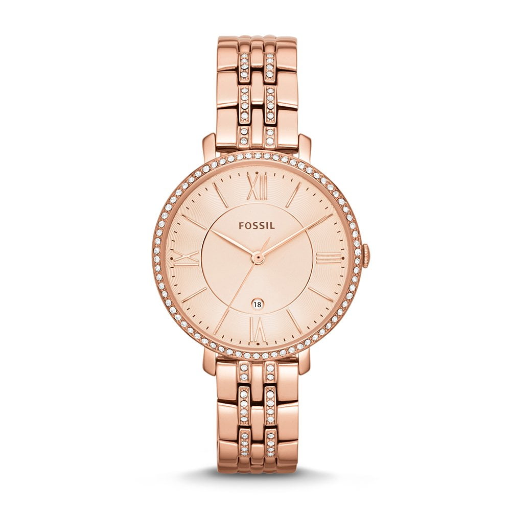 Fossil ladies jacqueline top watch rose gold