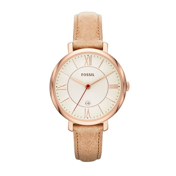 Fossil Women's Jacqueline Three-Hand Tan Leather Band Watch (Style: ES3487)