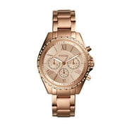 Fossil Womens Modern Courier Chronograph Rose Gold Tone Stainless Steel Watch Style BQ3377