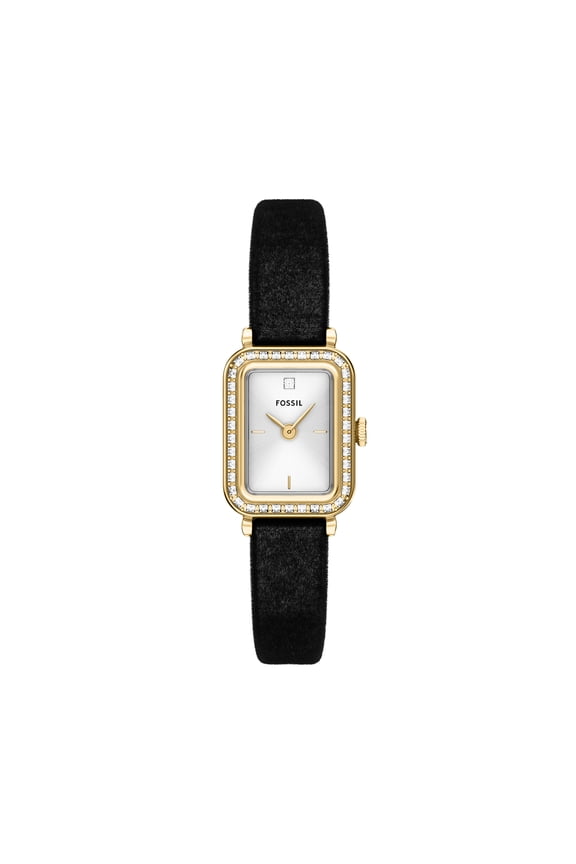 Women's Raquel Mini Two-Hand Black Velvet Watch
