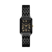 Fossil Womens Raquel Three-Hand Date, Black Stainless Steel Watch