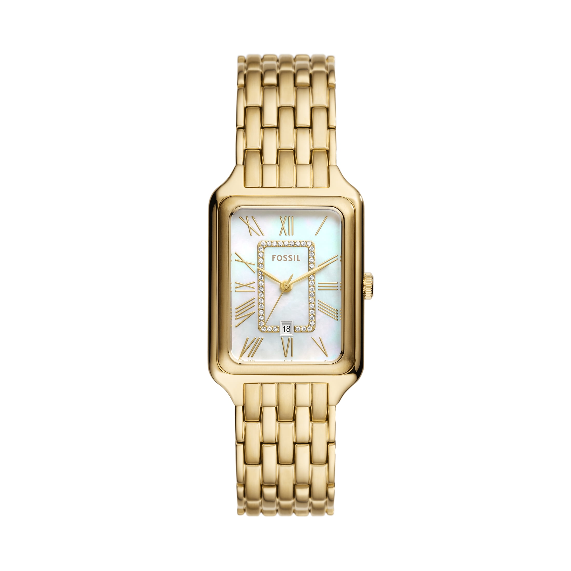 FOSSIL Women's Raquel Three-Hand Date, Gold-Tone Stainless Steel Watch