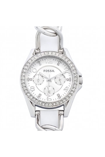 White Womens Fossil Watch NEED GONE NOW! Fossil Jacqueline Quartz Mother of Pearl White Dial White  main image 2