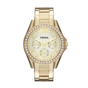 Fossil Women's Riley 38mm Multifunction, Gold-Tone Stainless Steel Watch