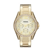 Fossil Womens Riley Multifunction, Gold-Tone Stainless Steel Watch