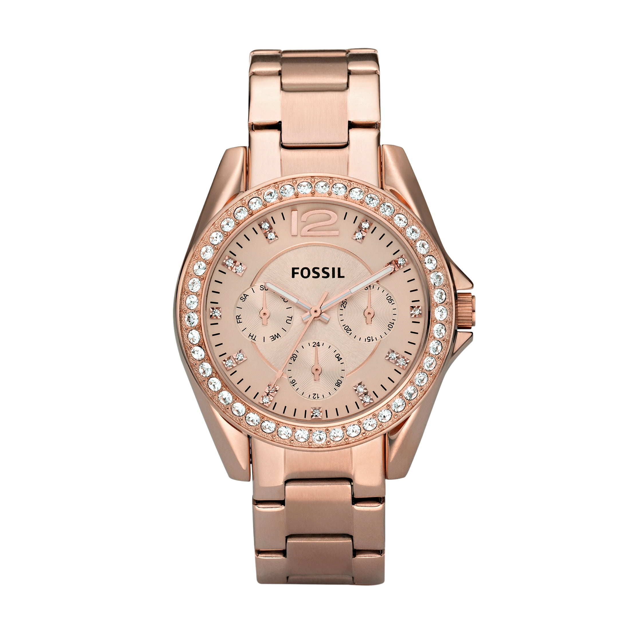 Fossil Riley Women's Wristwatch, Multifunction, Rose Gold