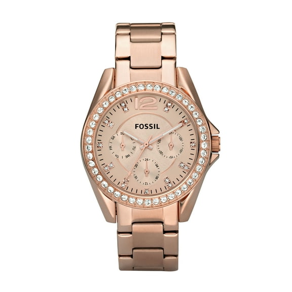 Fossil Riley Women's Multifunction, Rose Gold-Tone Stainless Steel Watch