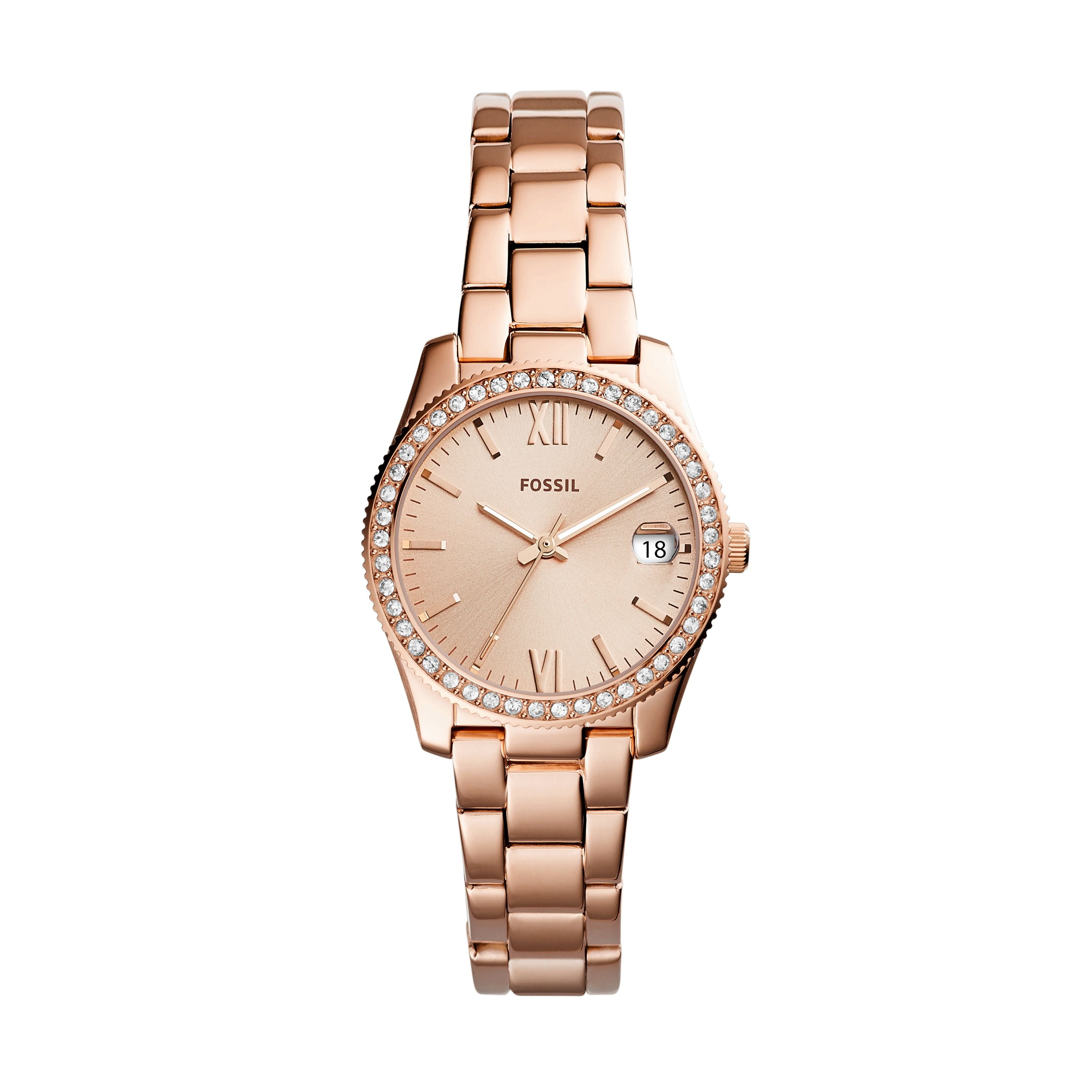 Fossil Women's Scarlette Mini Three-Hand, Stainless Steel Watch