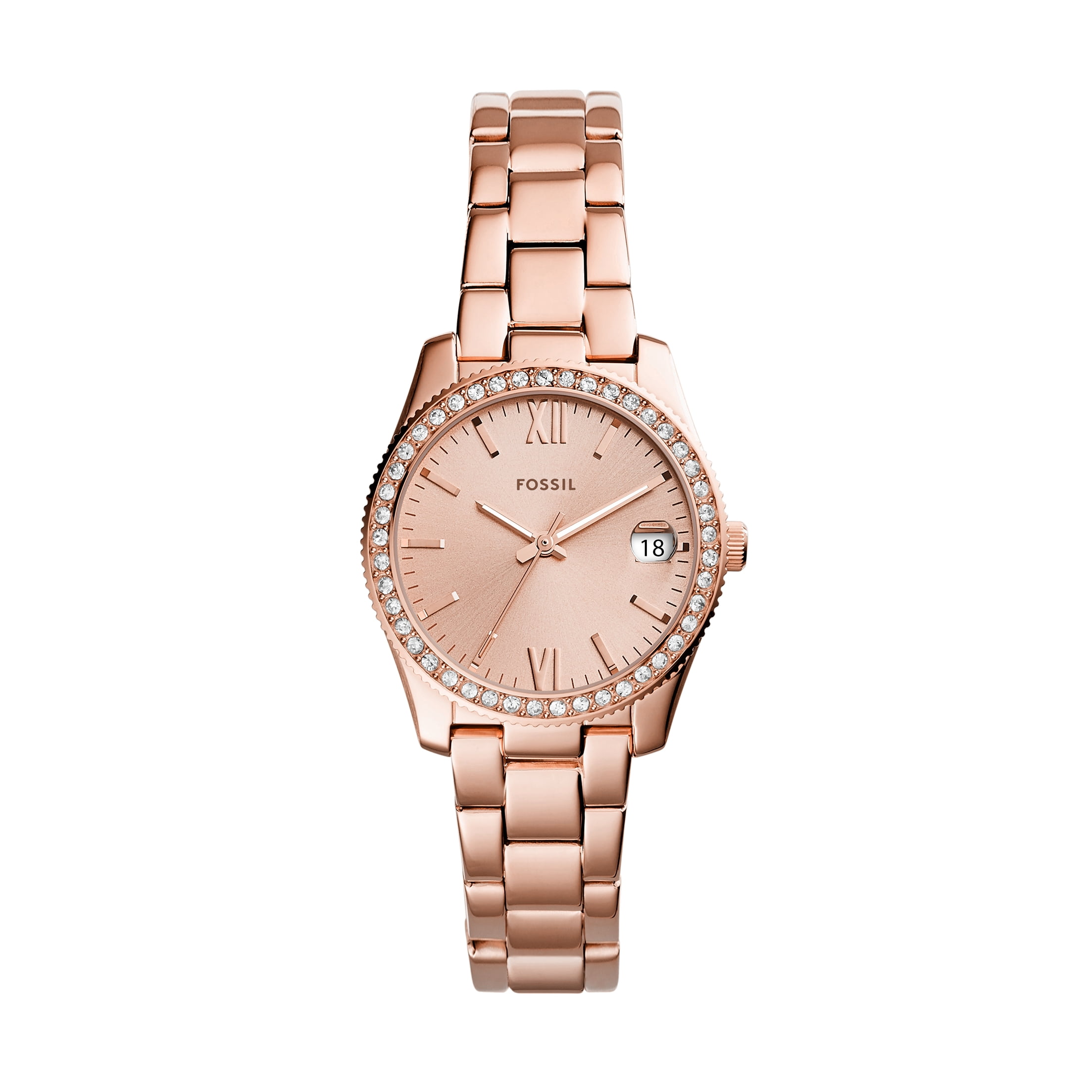 Fossil ES4595 Scarlette Mini Three-Hand Date Striped Navy Leather Watch Scarlette Three-Hand Date Two-Tone Stainless Steel Watch  main image 3