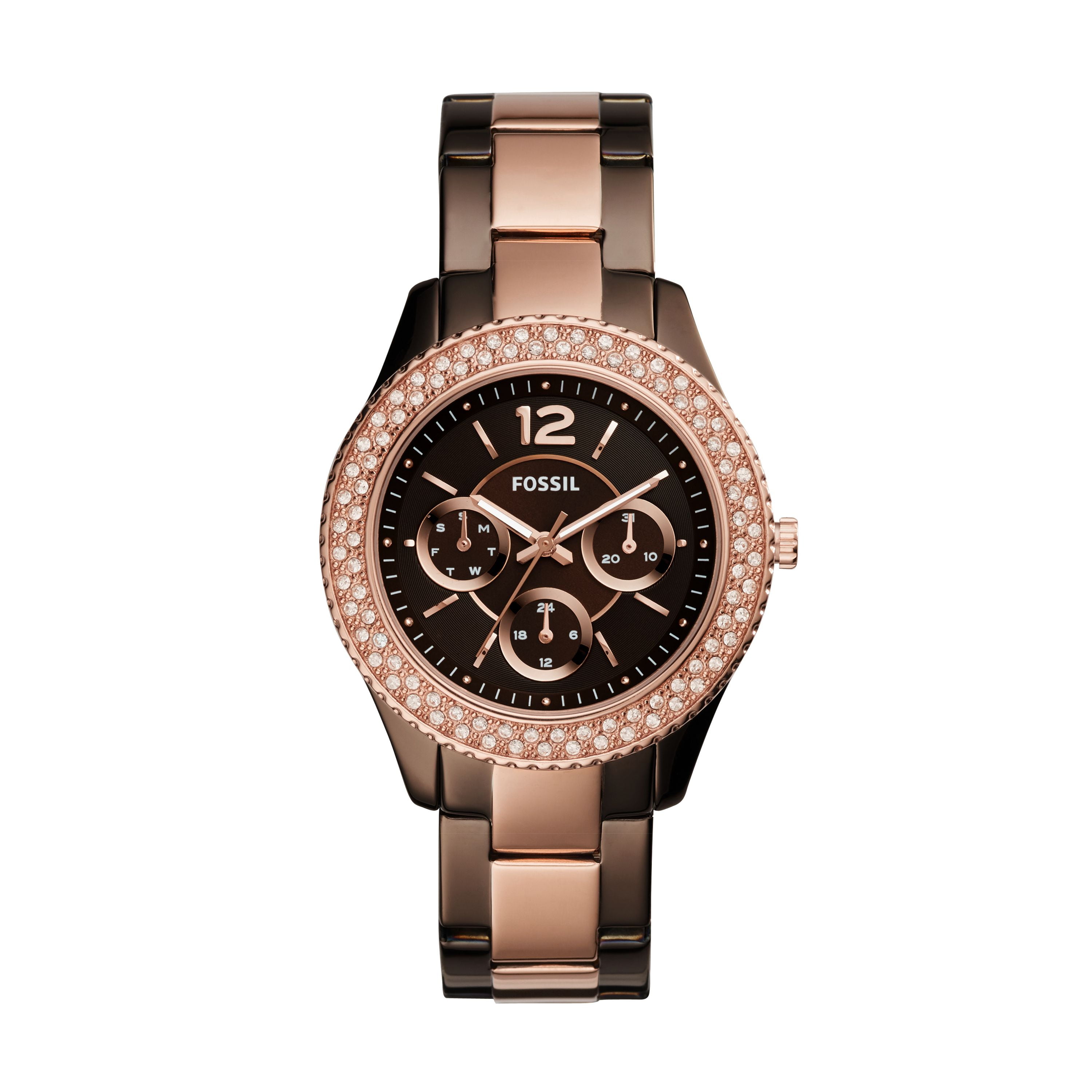Fossil Women's Stella Brown Stainless Steel Watch (Style: ES4079)