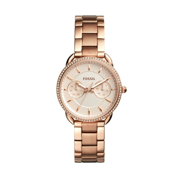 Fossil Women's Tailor Rose Gold Dial Watch - ES4264