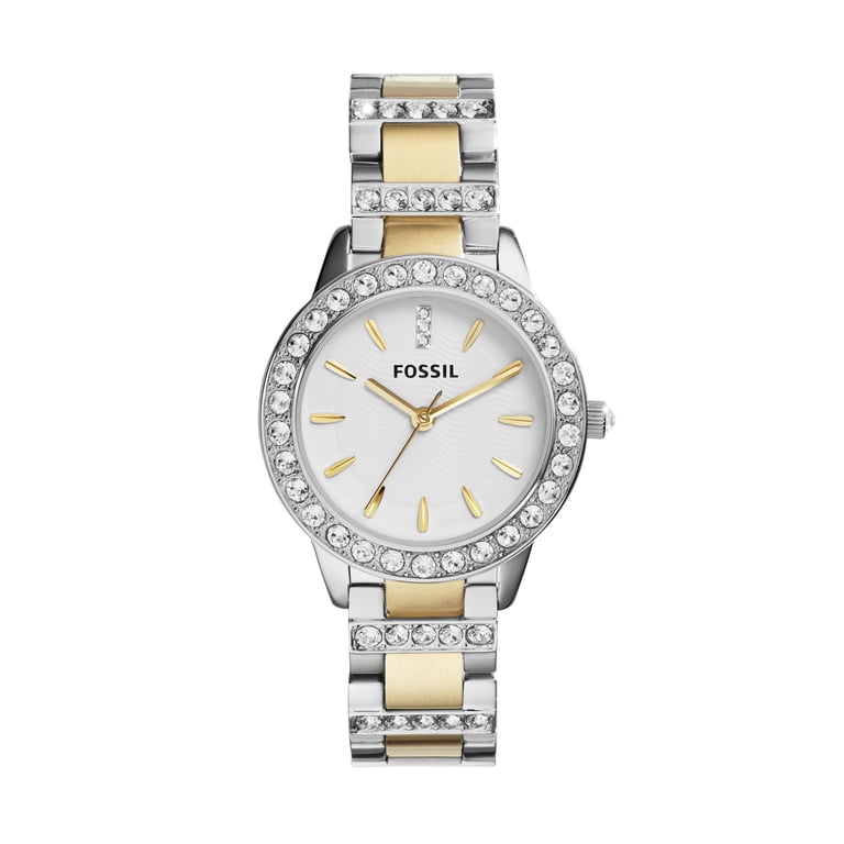 Fossil Two-Tone Gold & Silver Crystal Women\'s Bracelet Watch Raquel Three-Hand Date Two-Tone Stainless Steel Watch  main image 2