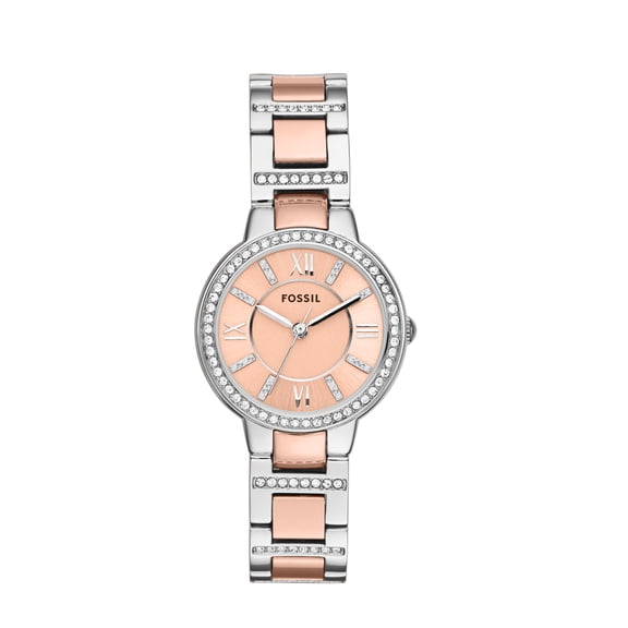 Fossil Women's Virginia Three-Hand Day-Date, Stainless Steel Watch