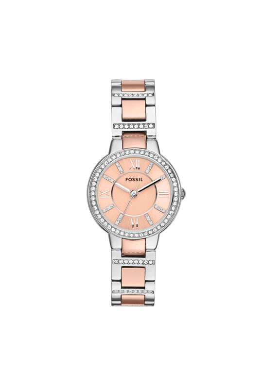 Women's Virginia 30mm Three-Hand Day-Date, Stainless Steel Watch
