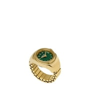 Fossil Womens Watch Ring Two-Hand, Gold-Tone Stainless Steel Watch