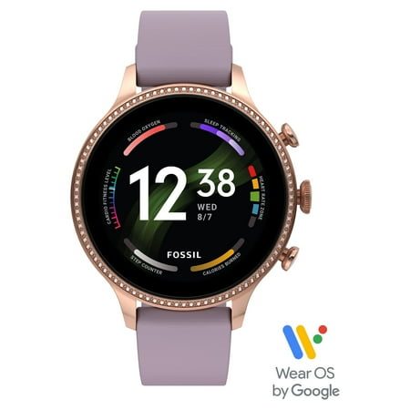 Fossil - Gen 6 Smartwatch 42mm Purple Silicone - Rose Gold