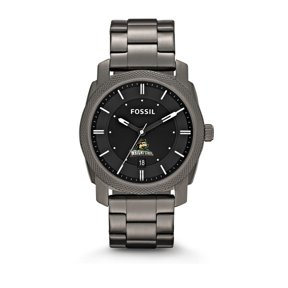 Fossil Wright State Raiders Machine Smoke Stainless Steel Watch