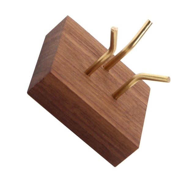 Fossils and Gemstones Holder Stylish Mineral Display Stand Wood Base for Showcasing Rock and Seashells