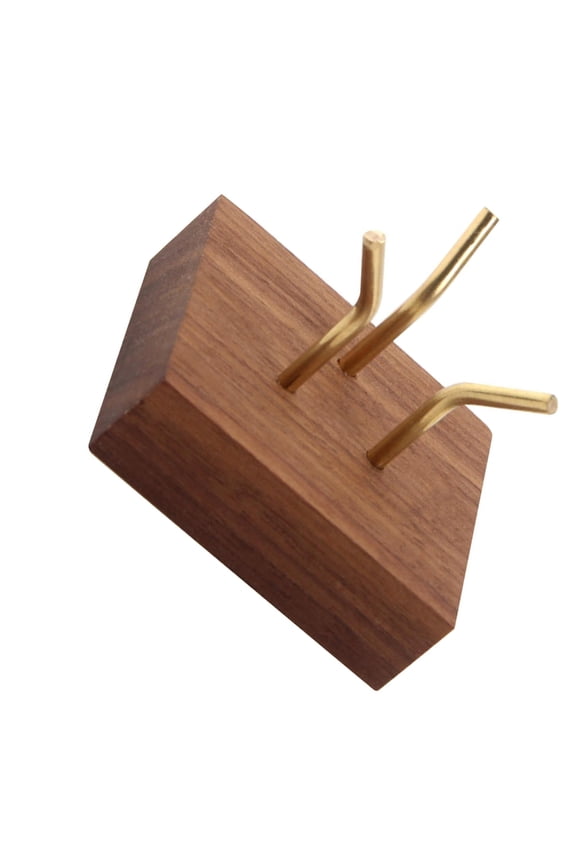 Fossils and Gemstones Holder Stylish Mineral Display Stand Wood Base for Showcasing Rock and Seashells