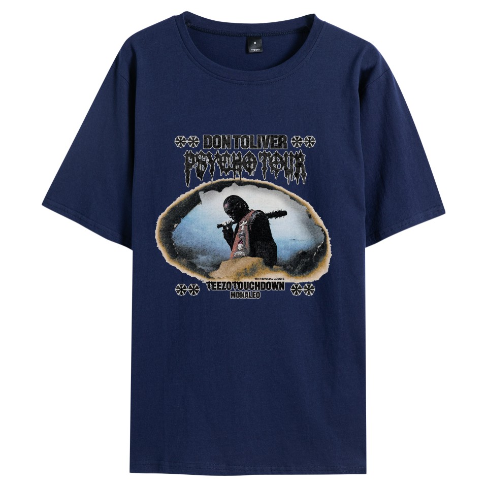 Don Toliver Psycho Tour Europe 2025 T-Shirt Ufficiale | Girocollo Cotone 100% | Unisex | Grigio | Taglie XXS-4XL